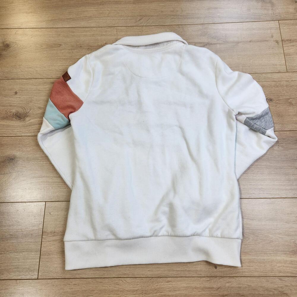 Wanakome Sweatshirt Womens Medium Multicolor Striped 1/4 Zip Collared Pullover - Picture 5 of 9